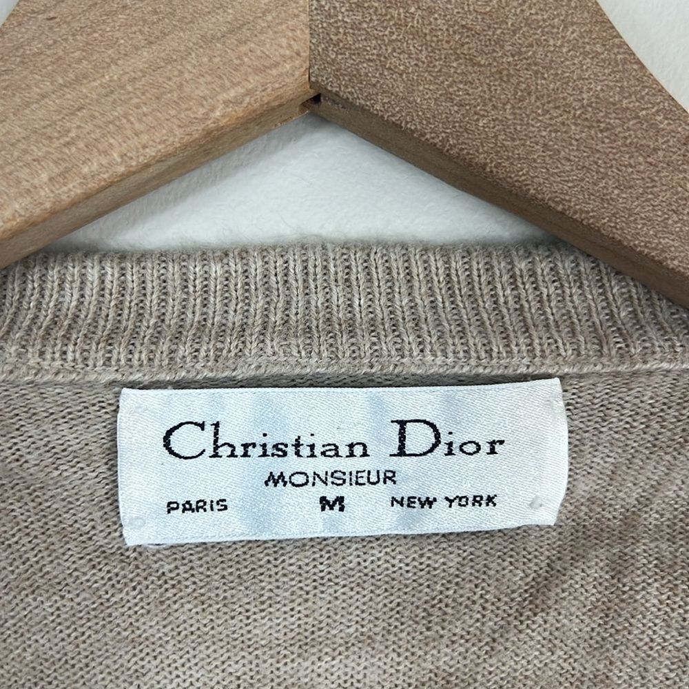 Christian Dior Argyle‎ Sweater Vest Vintage 80s Preppy Size Men's Medium - Picture 3 of 7
